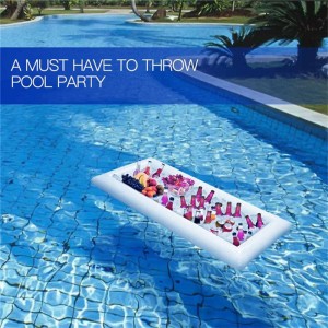 Barre de glace blanche gonflable, flotteur de glace, piscine gonflable