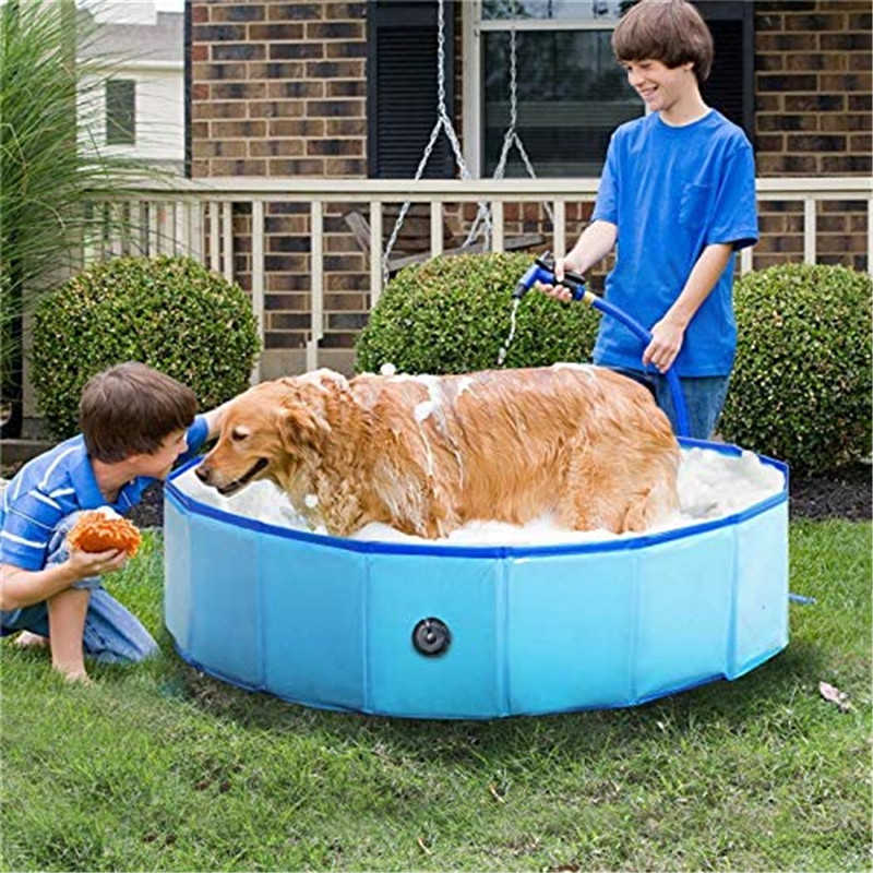Baignoire pour animaux de compagnie portable durable, piscine de baignade à chiens pliables pliables