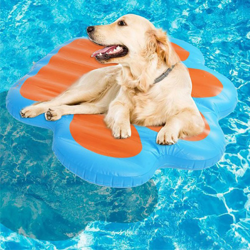 Rangée d\'animaux de compagnie flottante gonflable en PVC d\'usine pour chien, flotteur de chien pour la piscine, séjour gonflable flotteur sec pour chiens